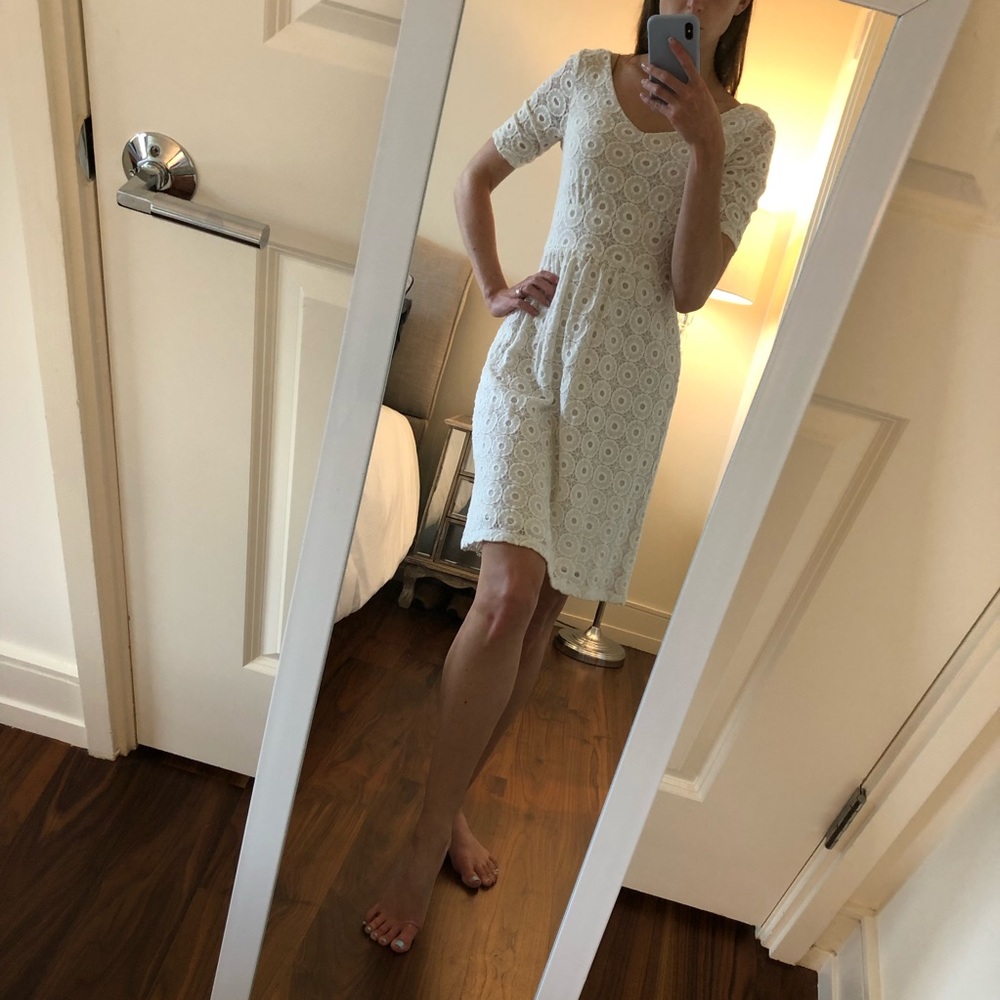 Banana Republic White Lace Dress
